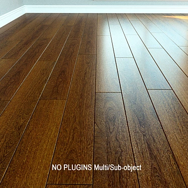 Title: Natural Wood Laminate Flooring 3D model image 1 