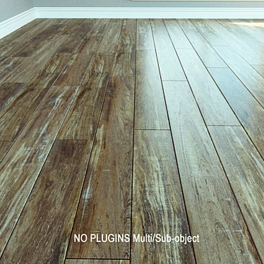 Teak India Laminate: Natural Wood Flooring 3D model image 1 