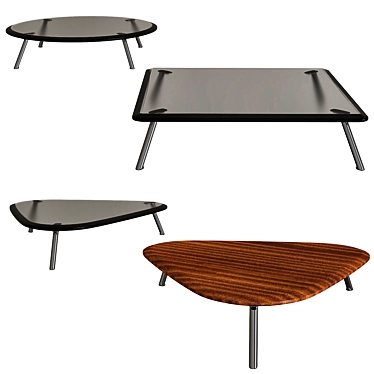 Sleek Minotti Coffee Tables 3D model image 1 