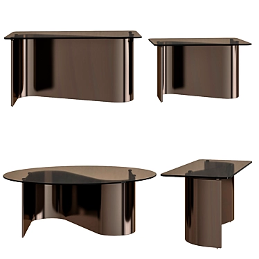 Modern Elegance: Bender Minotti Coffee Tables 3D model image 1 