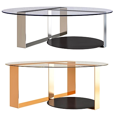 Minimalist Elegance: Bresson Minotti Coffee Tables 3D model image 1 