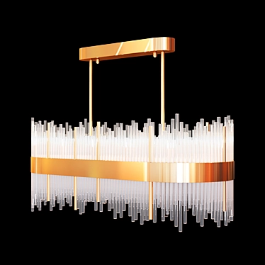 Elegant LED Crystal Chandelier 3D model image 1 