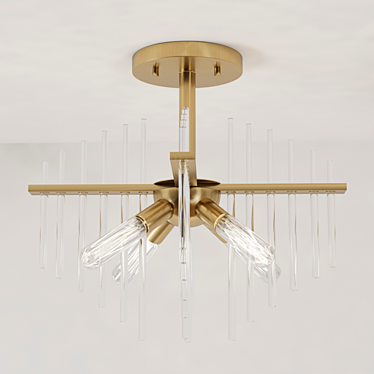 Reeve 4-Light Semi-Flush Ceiling Fixture 3D model image 1 