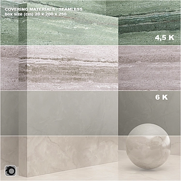 Seamless Marble Coating Set 3D model image 1 