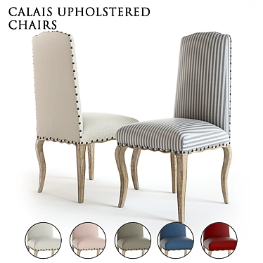 Elegant Calais Dining Chairs 3D model image 1 