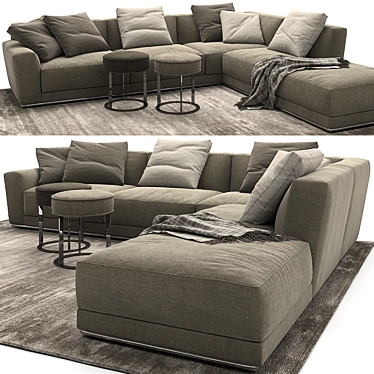 Luxurious Luis Sofa: B&B Italia 3D model image 1 