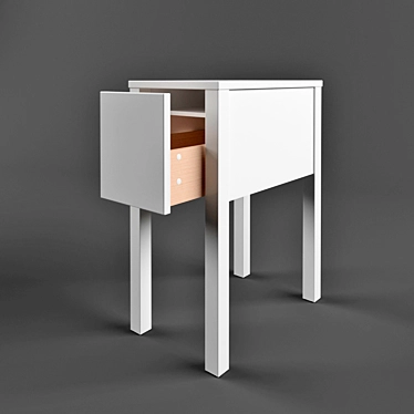 NORDLEY Bedside Table: Compact and Stylish! 3D model image 1 