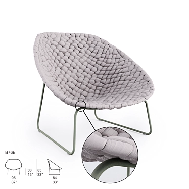 Elegant Outdoor Seating: Paola Lenti Shito 3D model image 1 