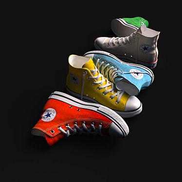 Classic Converse Sneakers 3D model image 1 
