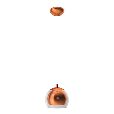 Copper Steel Suspension Light 3D model image 1 