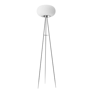 Modern OPTICA Floor Lamp: Sleek Design, 2X60W Bulbs, IP20 3D model image 1 