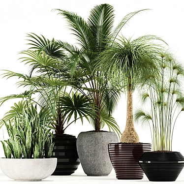 Botanical Bliss: Luxe Greenery Set 3D model image 1 