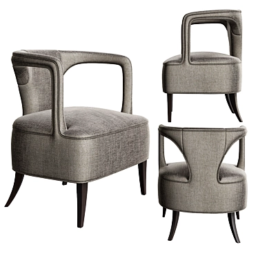 Karoo Armchair: Exquisite Comfort and Style 3D model image 1 