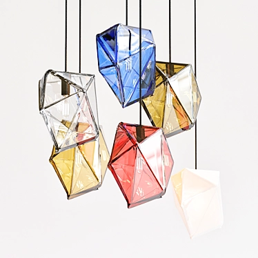 Rock Crystal Suspension Light 3D model image 1 