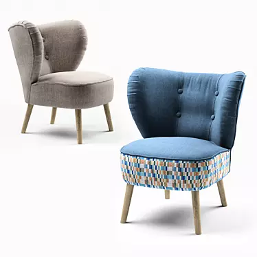 GUBBO Armchair: Modern Comfort & Style 3D model image 1 