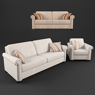 Modern Comfort Sofa 3D model image 1 