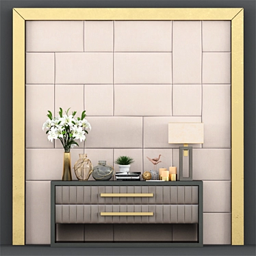 Artdeco Chest of Drawers - Elegant Storage Solution 3D model image 1 