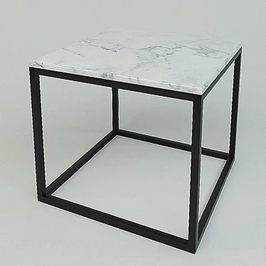 Elegant Marble Top Coffee Table 3D model image 1 