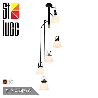 Elegant STLuce Pendant Chandelier 3D model image 1 