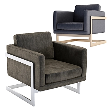  Sleek Milo Baughman Modern Sofa 3D model image 1 