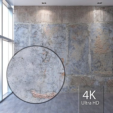 Seamless 4K Concrete Wall Texture 3D model image 1 