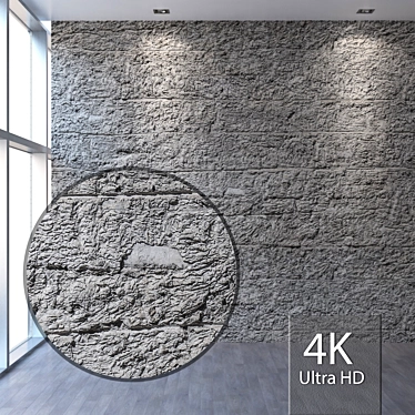 Seamless Rough Plaster Texture 3D model image 1 