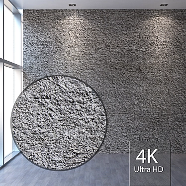 Seamless 4K Facade Plaster 3D model image 1 