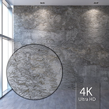 Seamless 4K Concrete Wall Texture 3D model image 1 