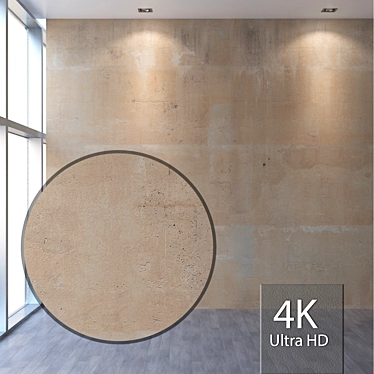 Seamless 4K Concrete Wall Texture 3D model image 1 