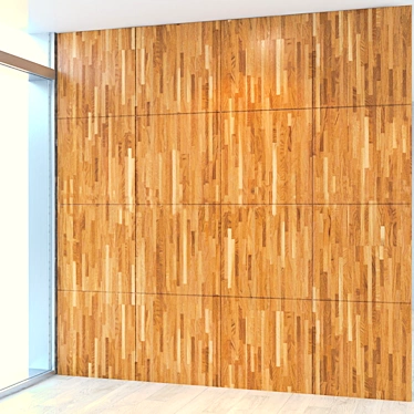 Versatile Wood Panel with Customizable Design 3D model image 1 