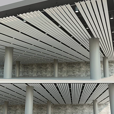 Reinforced Metal Suspended Ceiling Kit 3D model image 1 