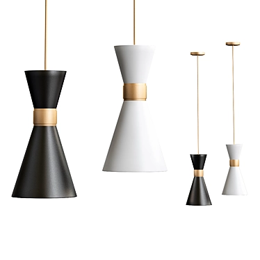 Elegant Cairo Pendant Light 3D model image 1 