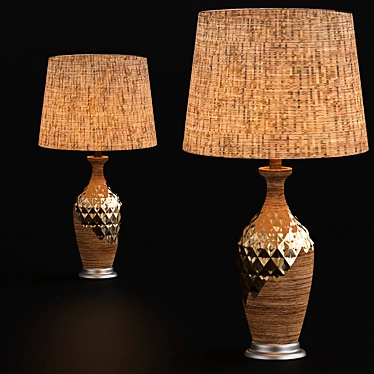 Sleek Cougar Bedside Lamps 3D model image 1 