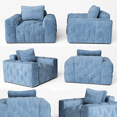 Tufty Armchair: Luxurious Comfort for Your Space 3D model image 1 