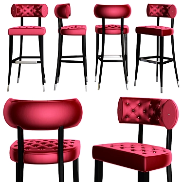 Zulu Bar Chair: Exquisite Design with Brabbu 3D model image 1 