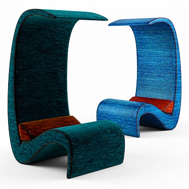 Amoebe Highback: Stylish Shelter Chair 3D model image 1 