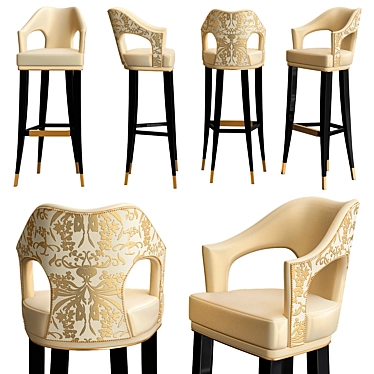 Brabbu N20 Bar Chair: Sleek and Stylish Seating 3D model image 1 