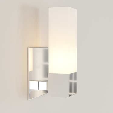 Elegant Chrome Vanity Light 3D model image 1 