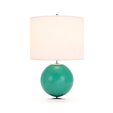 Kate Spade Elsie Table Lamp: Dark Turquoise & Cream 3D model image 1 