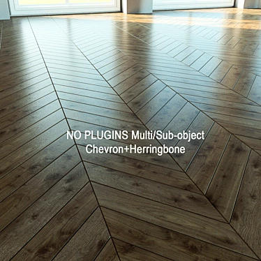 Natural Wood Parquet Flooring 3D model image 1 