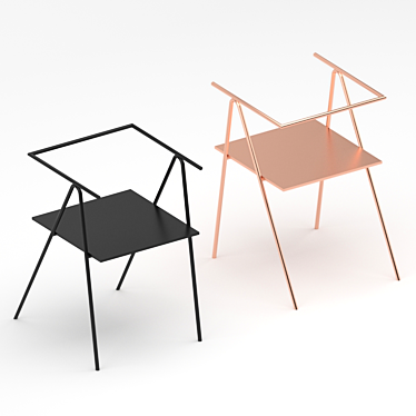 Sleek Metal Chair - 2013 Design 3D model image 1 