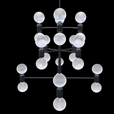 Sleek Modern Chandelier 3D model image 1 