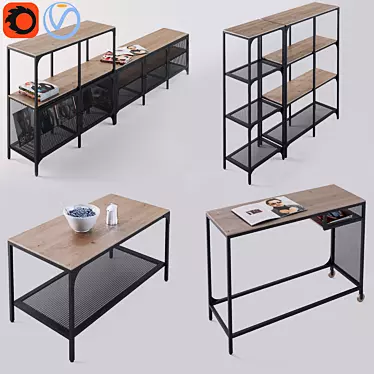 Modern Scandinavian Furniture Collection: Ikea Fjellbo 3D model image 1 