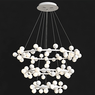 Sleek Modern White Pendant Lights 3D model image 1 