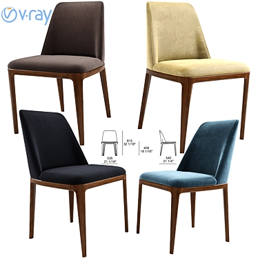 Elegant Poliform Grace Chair 3D model image 1 