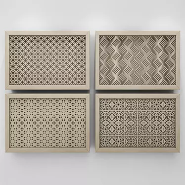 Durable Radiator Grating for Efficient Air Circulation 3D model image 1 