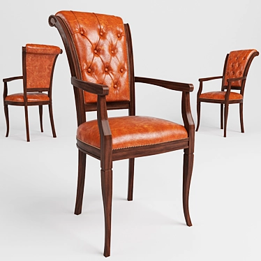 Elegant Armrest Chair: York 3D model image 1 