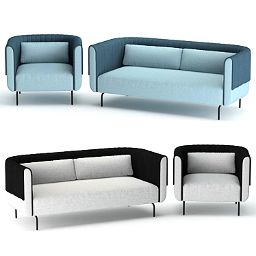 Bienno Sofa and Armchair Set 3D model image 1 