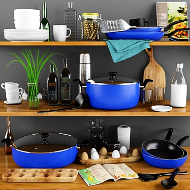 Complete Kitchen Accessory Set 3D model image 1 
