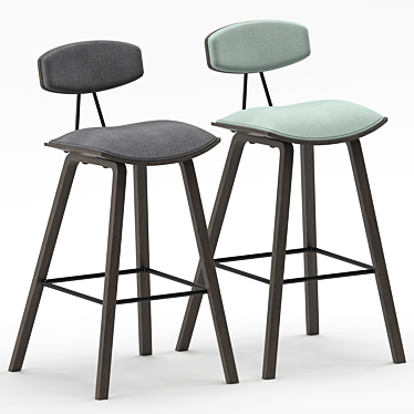 Elegant Denis Bar Chair 3D model image 1 